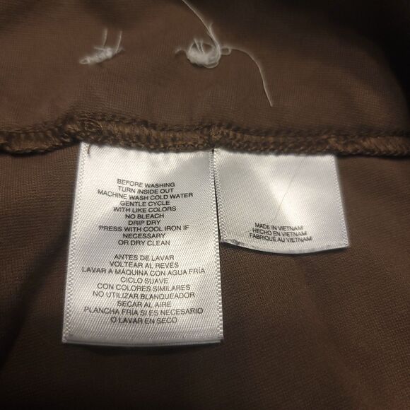 Anne Klein Women's 2  (29x29) Pants Dress Brown Pleated Stretch Trousers Career - Picture 10 of 12